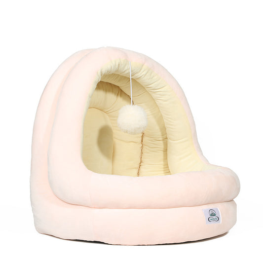 Plush Yurt Dog Bed | Washable And Cozy Dog House for Small Dogs house
