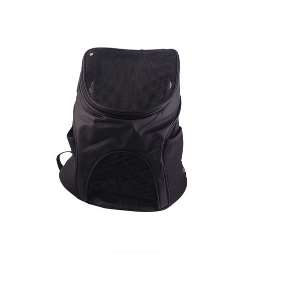 Breathable Oxford Dog Travel Backpack | Portable Mesh Carrier for Dogs - Black - travel