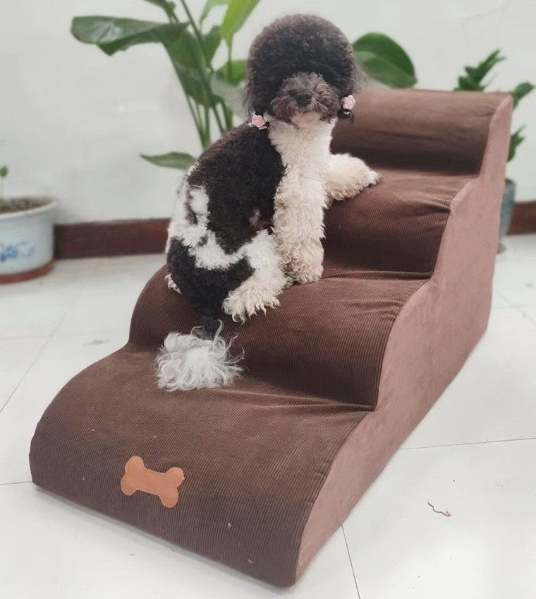 Removable And Washable Dog Dog Stairs | 3 Step Sponge Ladder home