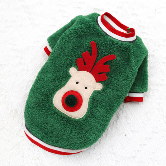 Christmas Costume Coral Fleece Dog Sweater christmas