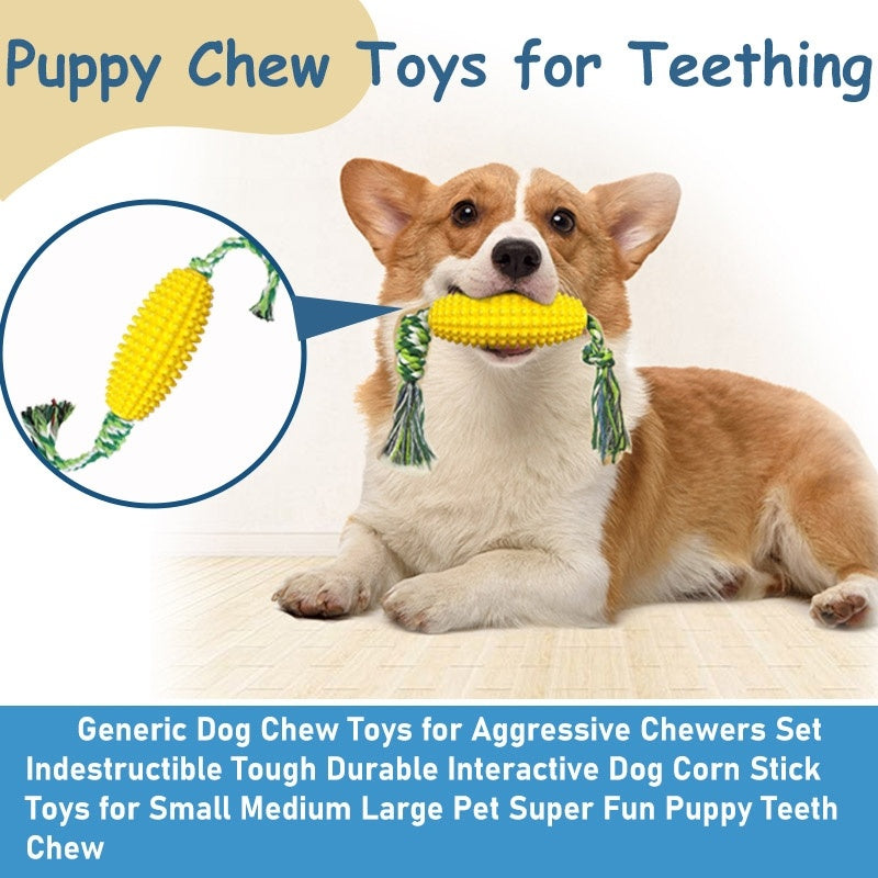 Interactive Dog Chew Toy | Corn Shaped Dog Dental Care toys