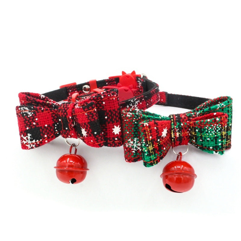 Christmas Small Dog Chain Print Pet Collar With Various Sizes christmas