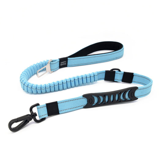 Bungee Dog Leash with Reflective Stitching | Retractable Dog Traction Rope - Dog Collars & Leashes