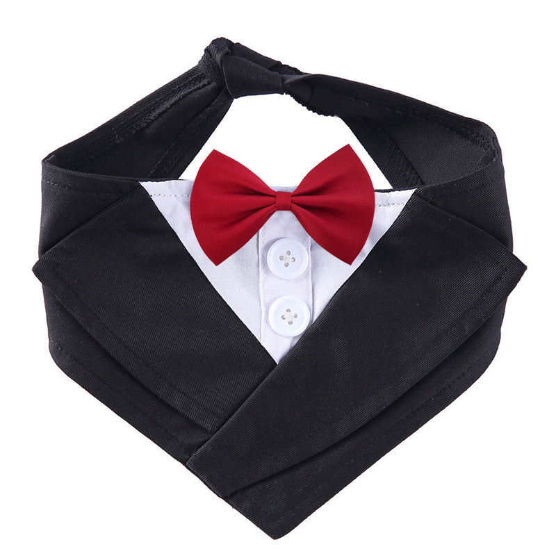 Dog Gentleman Bow Tie | Adjustable Polyester Dog Bow Tie Wine Red / L bow