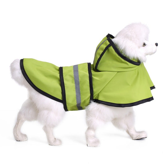 Dog Raincoat Poncho: Waterproof Polyester Dog Jacket with Hood - Accessories