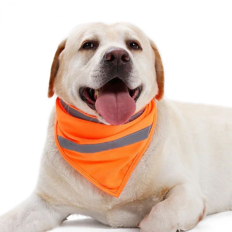 High Visibility Reflective Dog Bandana | Safety Bandana for Night Walks And Outdoor Adventures bow