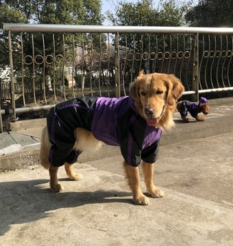 Dog Raincoat For Various Sizes: Waterproof Nylon Jacket with Full-Body Protection - Purple / L - Accessories
