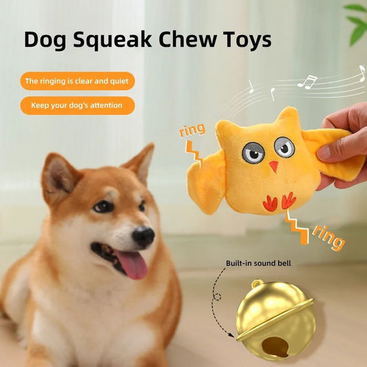 Plush Squeaky Dog Toys | Cute Bite Resistant Animal Shapes for All Dog Sizes home