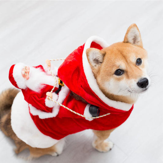 Fashion Christmas Clothes Green Elf Pet Dog Christmas Costume christmas