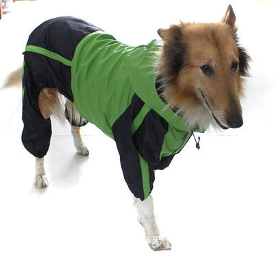 Dog Raincoat For Various Sizes: Waterproof Nylon Jacket with Full-Body Protection - Green / L - Accessories