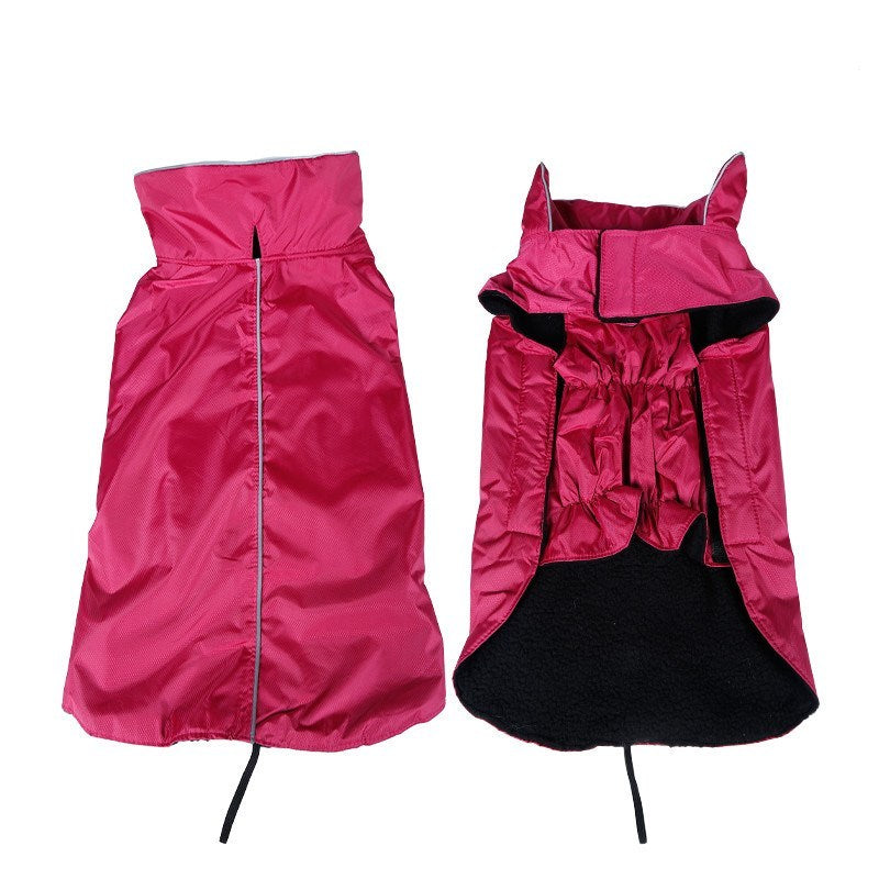 Waterproof Dog Rain Coat | Adjustable Tarpaulin Dog Coat Vest - Red / 3XL - coats