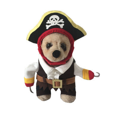 Halloween Funny Dog Clothes: Pirate Dog Costume Jumpsuit Accessories