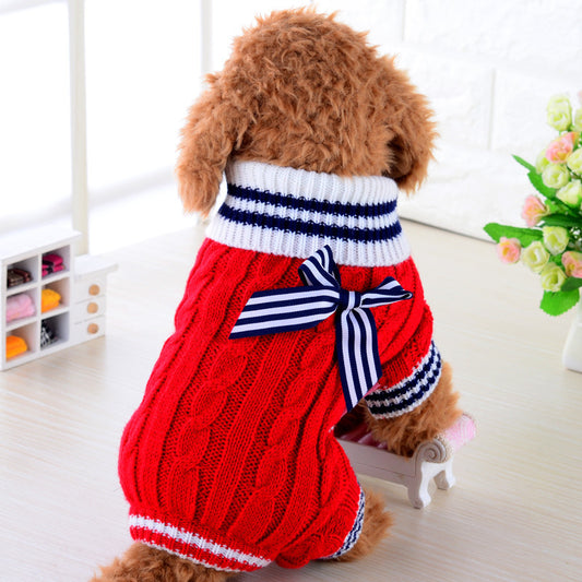 Warm Wool Knitted Dog Sweater | Four Legged Casual Dog Jumper Accessories