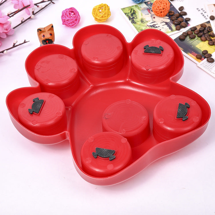 Interactive IQ Training Dog Puzzle Feeder Toy | Rubber Snack Dispenser for Dogs Red toys
