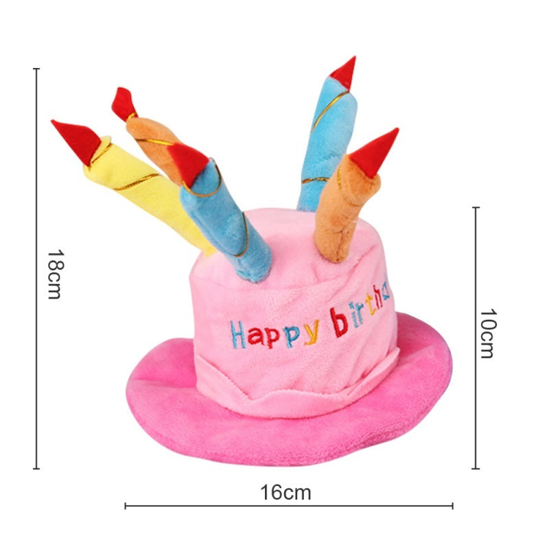 Dog Birthday Cake Hat Adjustable Pet Dog Party Birthday Crown birthday