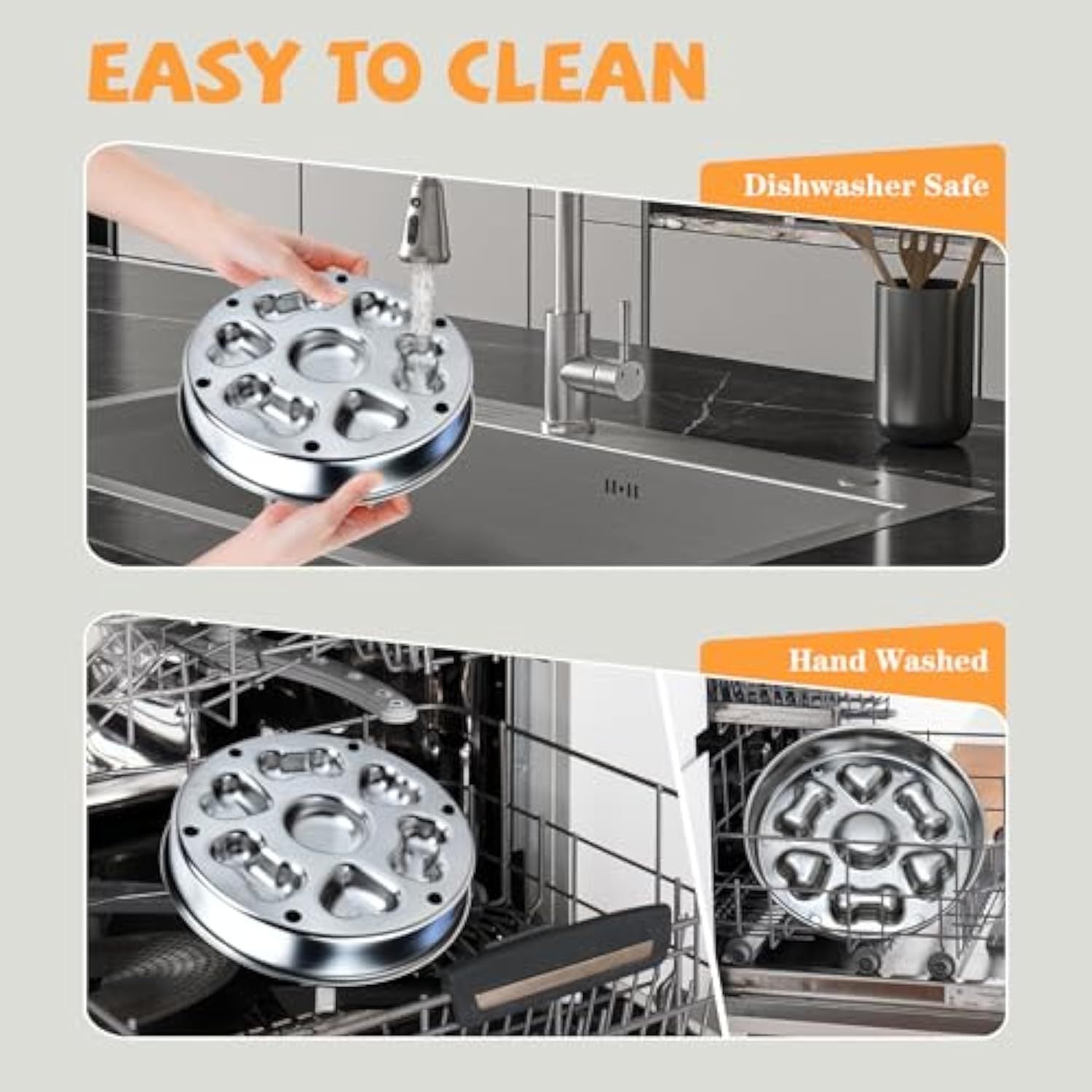 Stainless Steel Slow Feeder Dog Bowl | Non Slip Dog Dish for Fast Eaters food