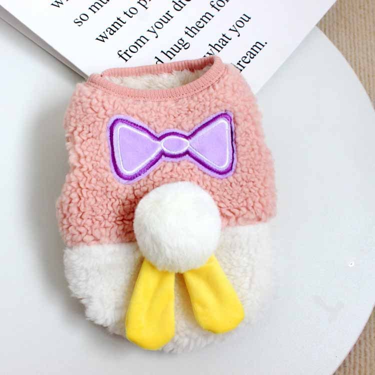 Double Layer Fleece Dog Vest | Contrasting Color Dog Coat Pink white / L coats