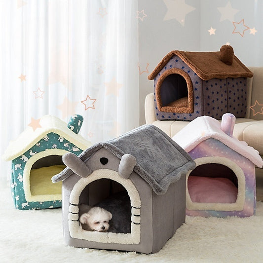 Cozy Coral Fleece Dog Bed | Universal Dog House for All Seasons house