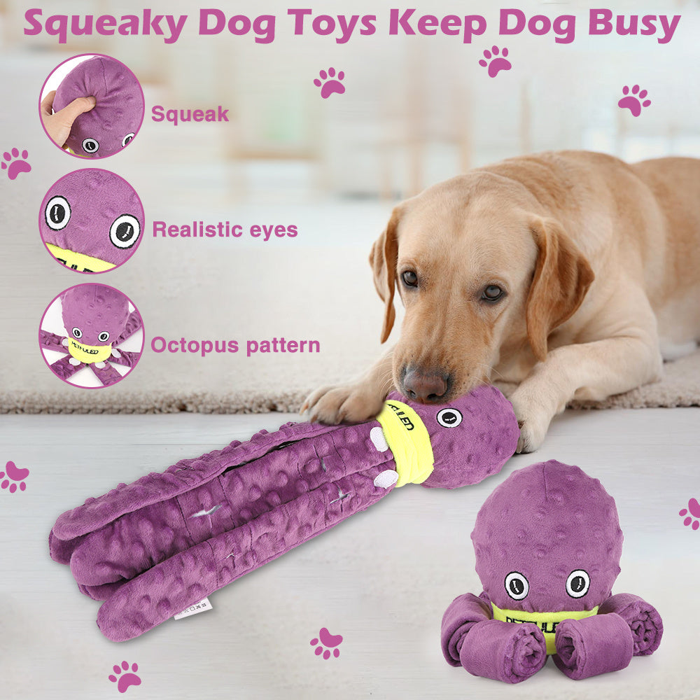 Plush Octopus Dog Snuffle Toy | Interactive Slow Feeder And Chew Toy toys