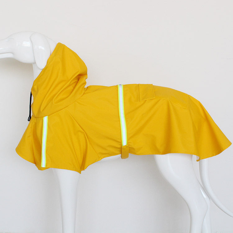 Waterproof Dog Raincoat: Reflective PU Dog Rain Jacket with Pockets - yellow / 2XL - Accessories