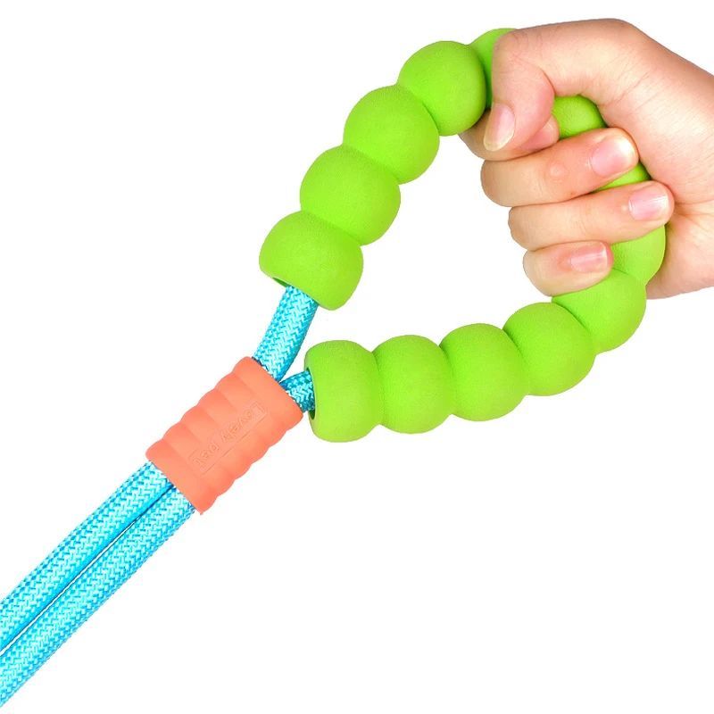 Nylon Dog Leash with Comfortable Foam Handle | Anti-Slip Dog Traction Rope - leash