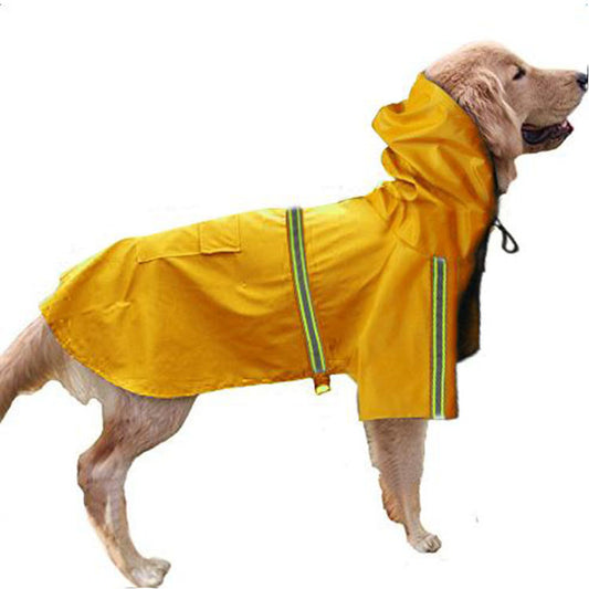 Spring/Summer Dog Raincoat: Waterproof Reflective Cape for All Dogs - Accessories