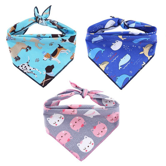 Dog Scarf And Triangle Bandana: 100% Cotton Dog Clothes Accessories Accessories