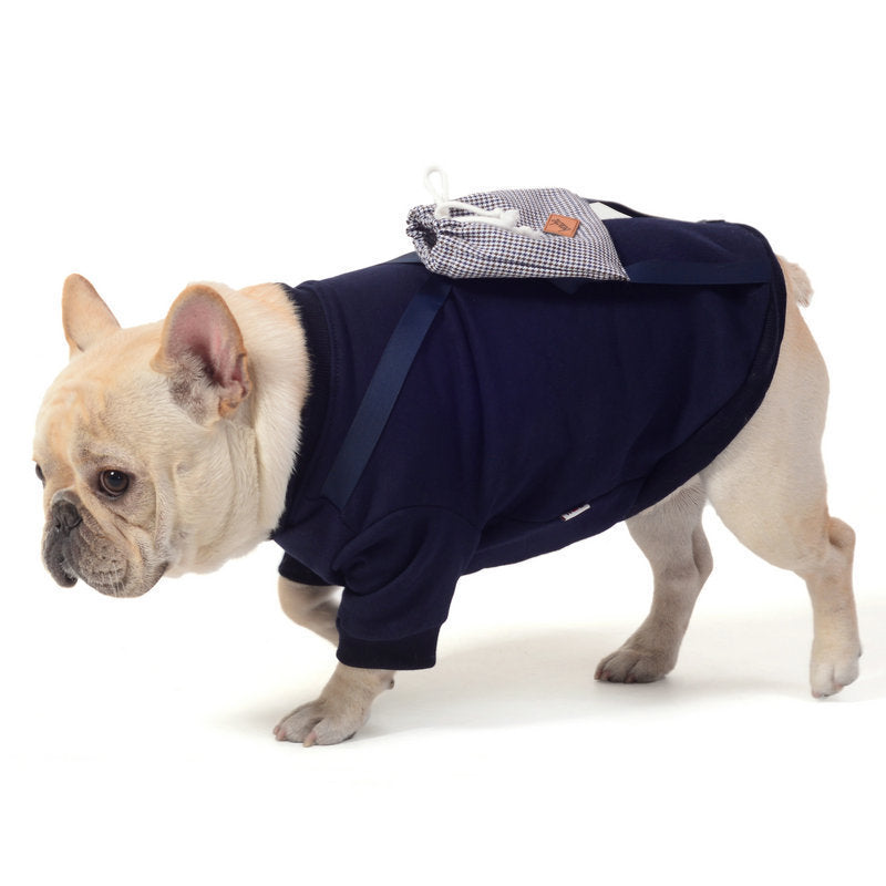 Padded Dog Sweater Coat | Casual Dog Sweater with Bag Accessories