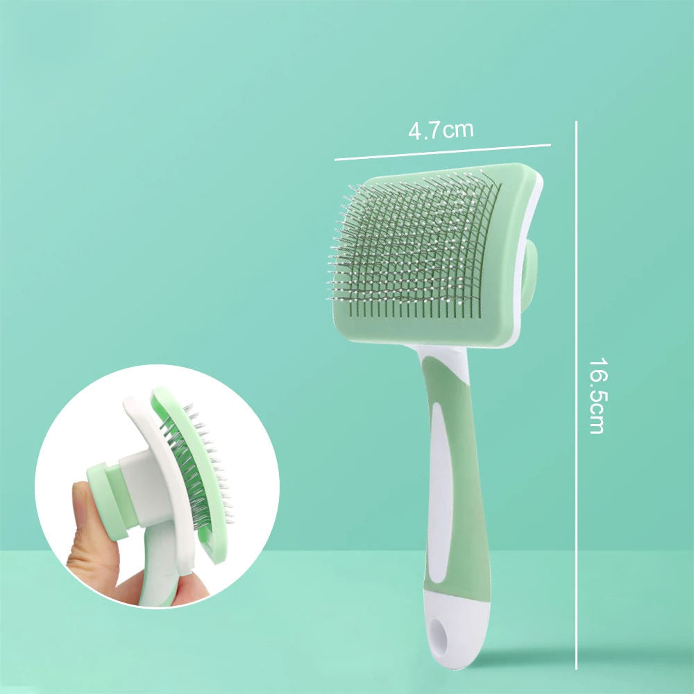 Self Cleaning Slicker Brush for Dogs | One Click Grooming for All Dog Types home