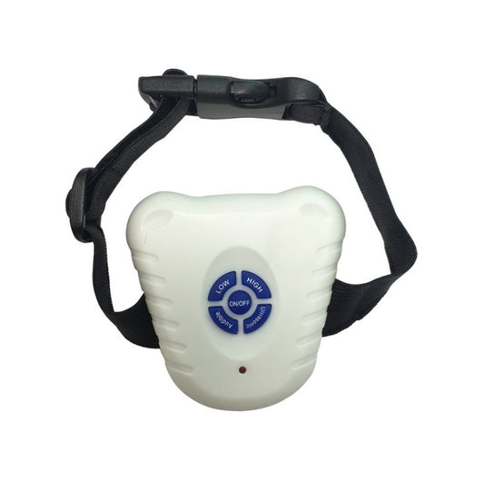 Ultrasonic Anti Bark Training Collar | Vibration Activated Device for All Dogs White dog training