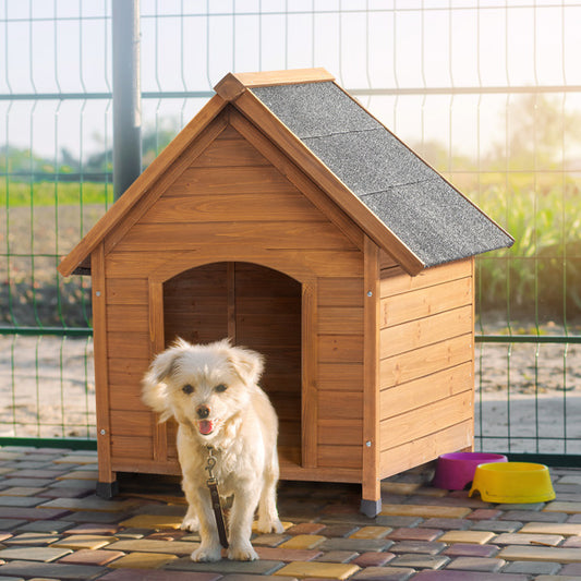 Durable Outdoor Wood Dog House | Waterproof Asphalt Roof Dog House Wood house