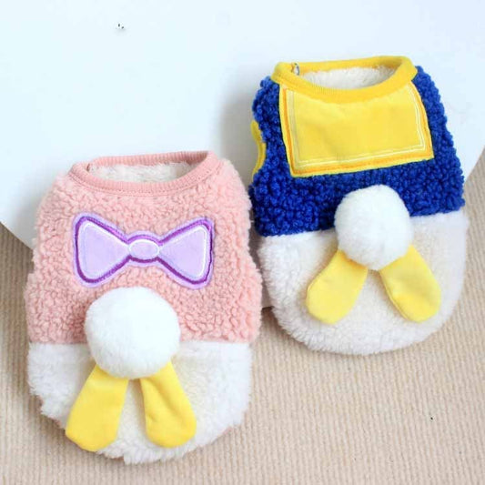 Double Layer Fleece Dog Vest | Contrasting Color Dog Coat coats