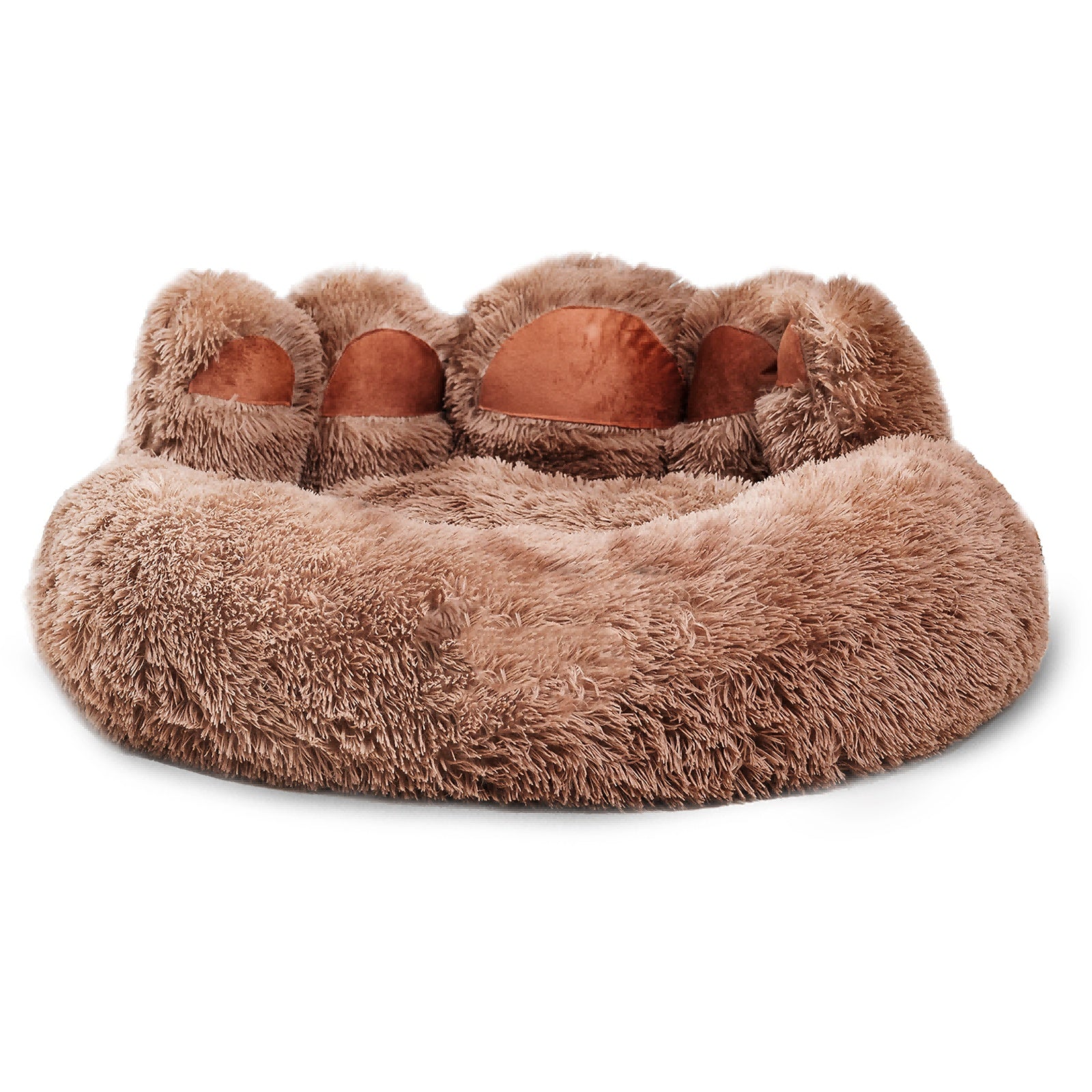 Cute Bear Paw Plush Dog Bed | Cozy And Calming Mat for Small/Medium Dogs Khaki / 22inch beds