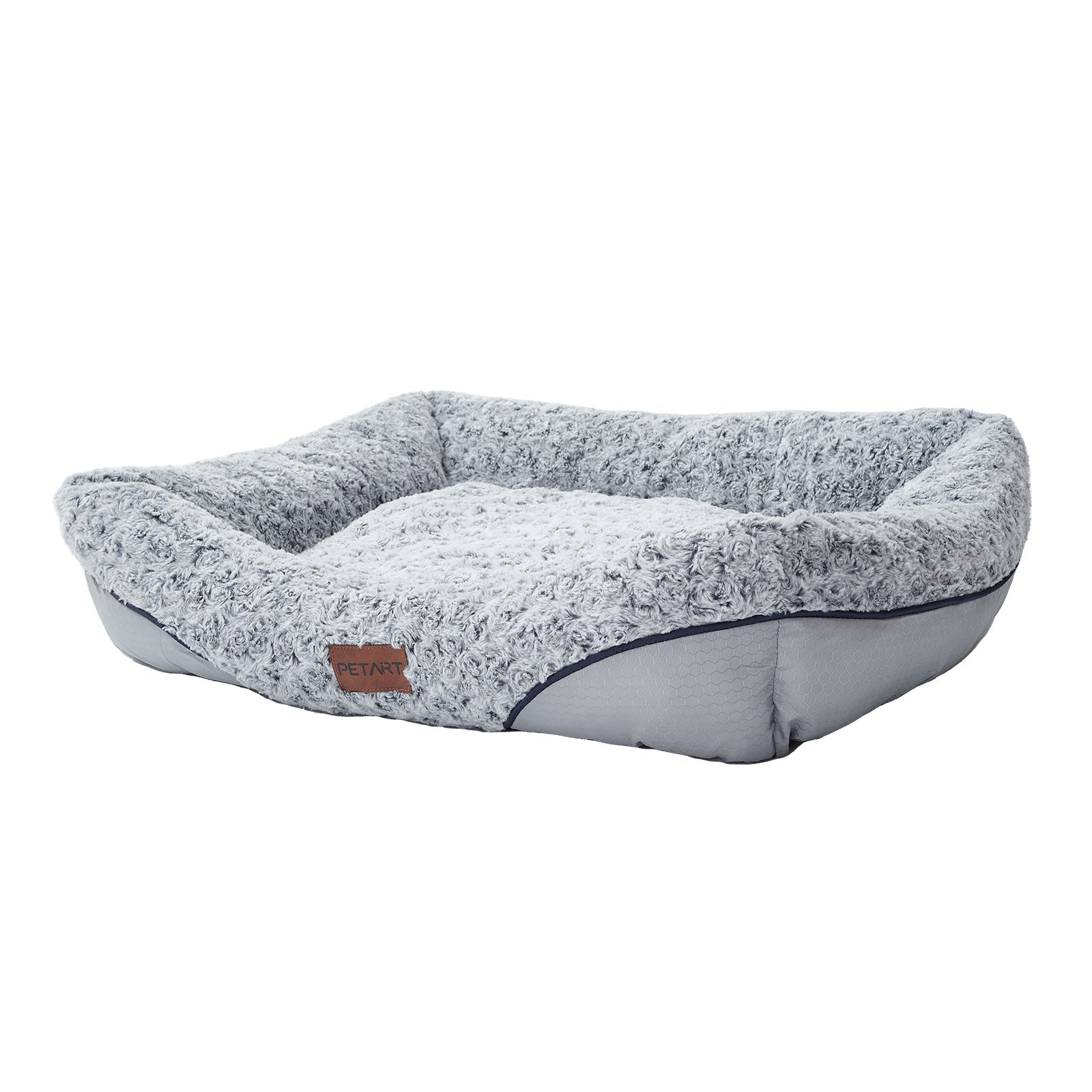 Plush Dog Sofa Bed | Calming Dog Bed with Removable Cushion L beds