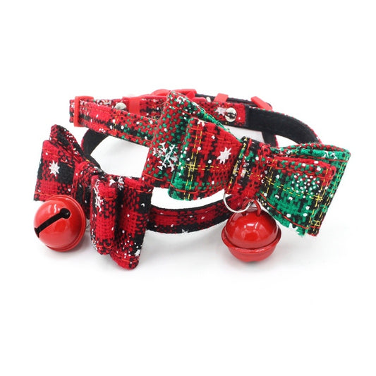 Christmas Small Dog Chain Print Pet Collar With Various Sizes christmas