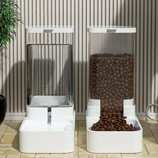 Automatic Dog Feeder And Water Dispenser | Large Capacity Gravity Fed for Dogs beds