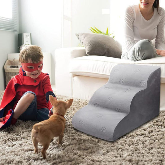 Removable And Washable 3 Step Dog Stairs | Non slip Dog Ladder home