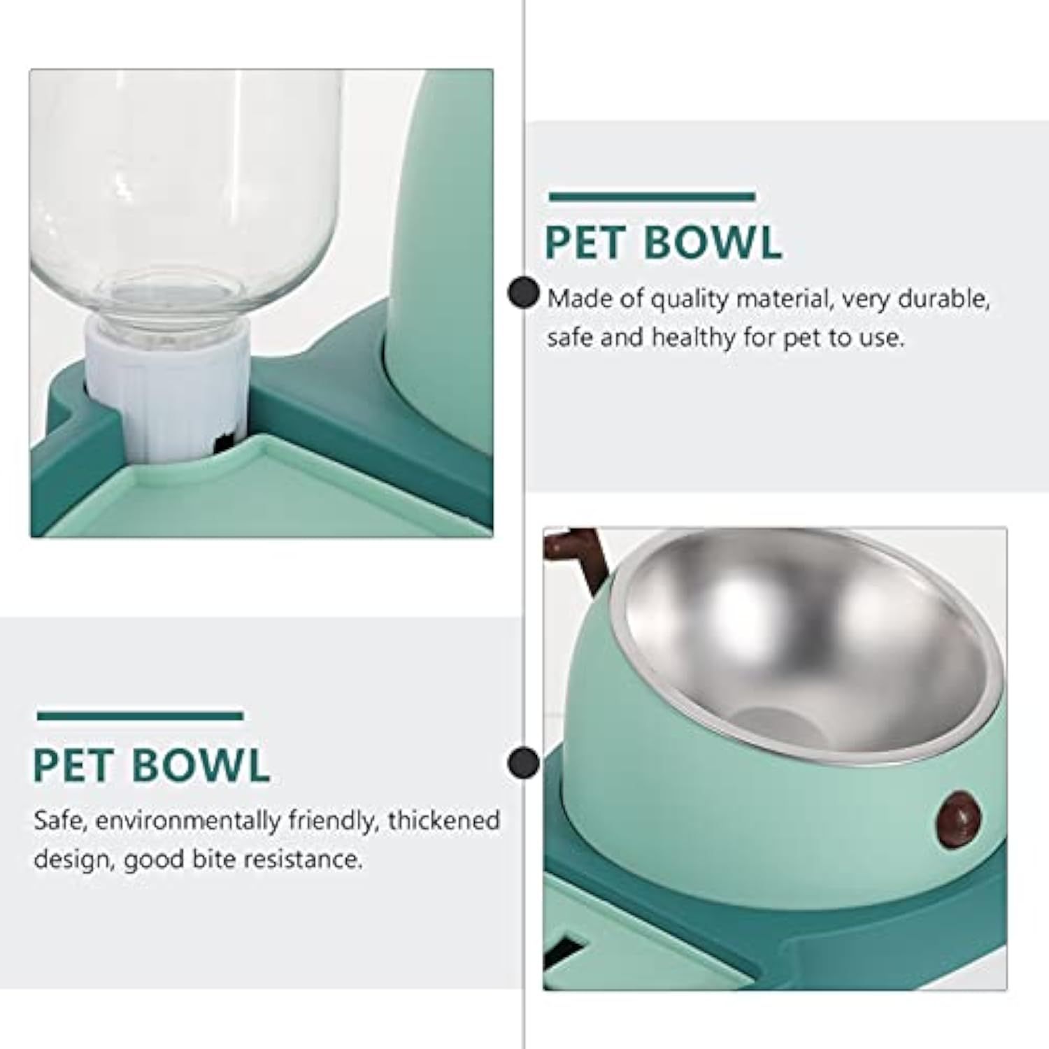 3 in 1 Slow Feeder Dog Bowl with Automatic Water Dispenser food