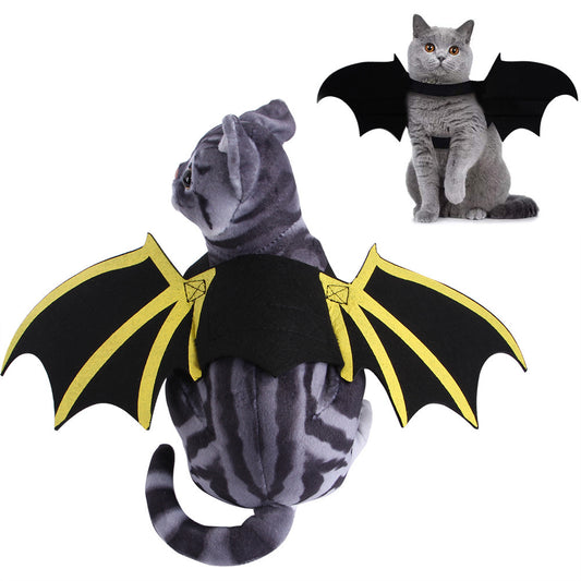 Halloween Bat Wings Dog Costume | Adjustable Outfit with Bell for Dogs beds