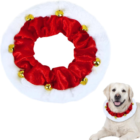 Christmas Dog Collar with Bells & Ornaments Holiday Dog Neckwear christmas