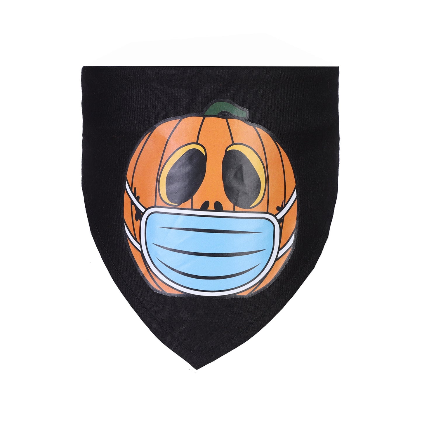 Large Dog Triangle Scarf: Halloween Ghost Festival Dog Bandana Black mask pumpkin Accessories