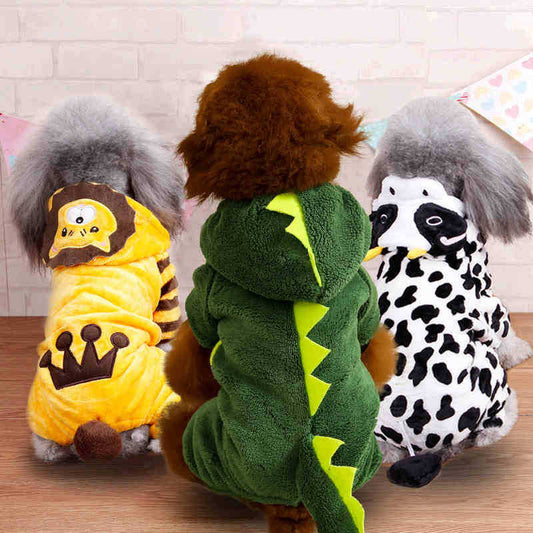Winter Warm Dog Costume Sweater | Soft Coral Fleece Outfit for Dogs costumes