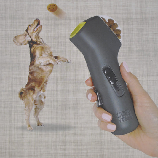 Interactive Dog Treat Launcher | Reward Dog Training Toy Grey dog training