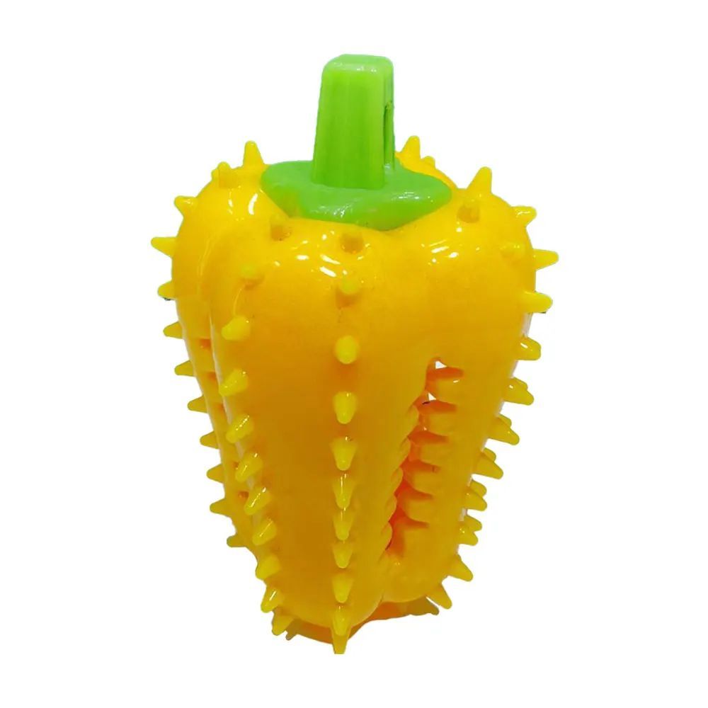 Interactive Chili Dog Chew Toy | Treat Dispenser for All Dog Sizes Yellow toys