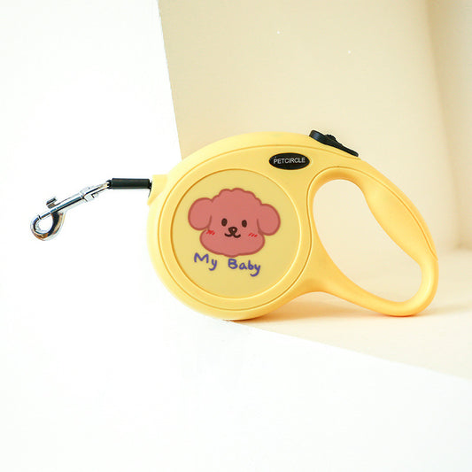 Cartoon Retractable Dog Leash 5m Long Dog Traction Belt Accessories