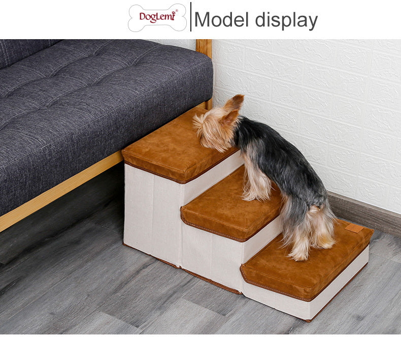 Small Dog Stairs with Storage | Folding Dog Steps for Beds And Couches Pet Stairs01 / Pet Stairs02 home