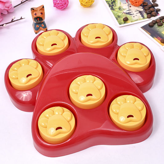 Interactive IQ Training Dog Puzzle Feeder Toy | Rubber Snack Dispenser for Dogs Red toys