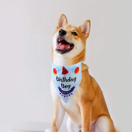 Creative Birthday Scarf for Dogs Big Dog Saliva Birthday Towel birthday