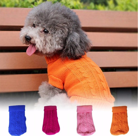 Knitted Wool Dog Sweater | Soft And Warm Dog Sweater with Buttons Dog clothes