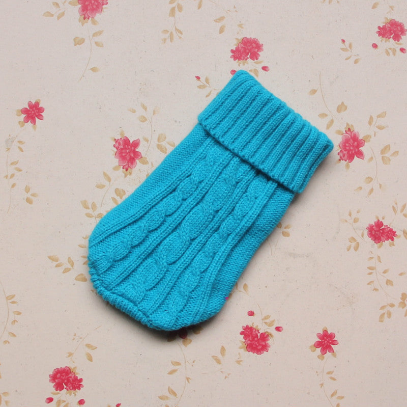 Knitted Wool Dog Sweater | Soft And Warm Dog Sweater with Buttons Sky blue / L Dog clothes